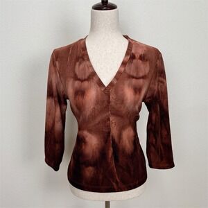 Vtg Y2K Mix It Top Womens Large Brown Fairy Grunge Festival Forest Witchy Boho‎
